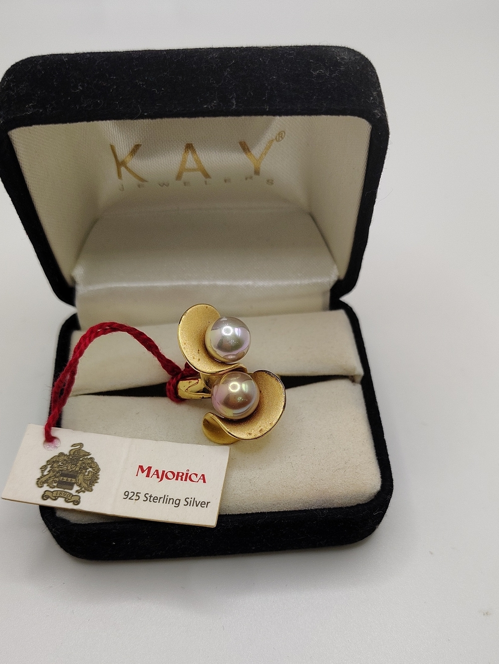 Majorica Gold Pearl Flower Earrings by KAY Jewelers